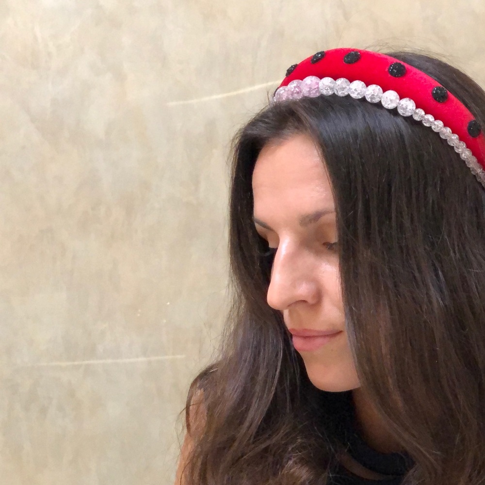 NEW Velvet Headband Rhinestone - Picture 6 of 7